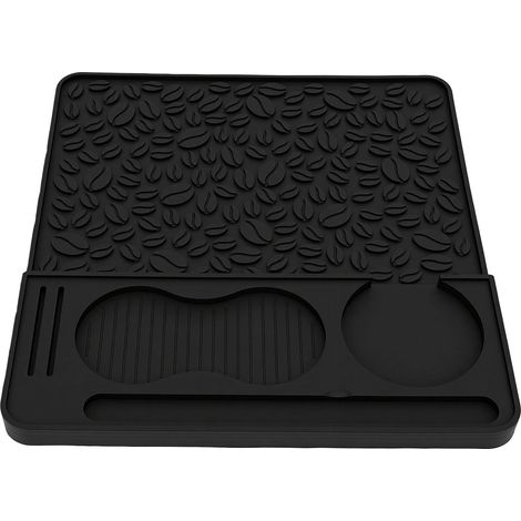 Tapis de Bourrage de café Tapis de Bourrage de café en Silicone 9,4 X 7,9 X 10,2 Pouces Antidérapant Protecteur de Comptoir Fentes d'organisation Passe au Lave-vaisselle pour la Maison (1/5)