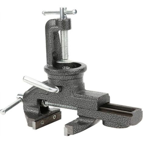 80mm Table Vise with 360° Rotating Clamping Head for Tooling and Fixing - Cast Iron Rotating Vise (1/5)