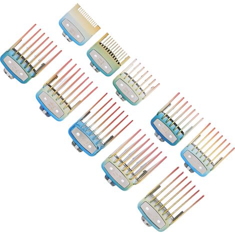 Ensemble de 10 sabots de guidage pour tondeuse à cheveux, adaptés aux tondeuses à cheveux, colorés. (1/5)