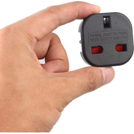 Adaptateur Convertisseur Prise Secteur Voyage Anglaise UK vers UE Europe (1/4)