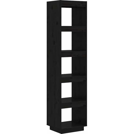 Maison Exclusive - Estantería/divisor de espacios madera pino neg (1/5)