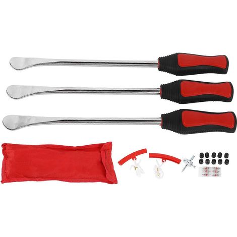 Kit d'outils pour démonte-pneus, avec couvercle de protection pour obus de valve et outils de changement de pneus pour motos et vélos-AquaForge (1/5)