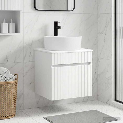 Vanidad de lavabo montada en la pared 49 x 44,5 x 65 cm