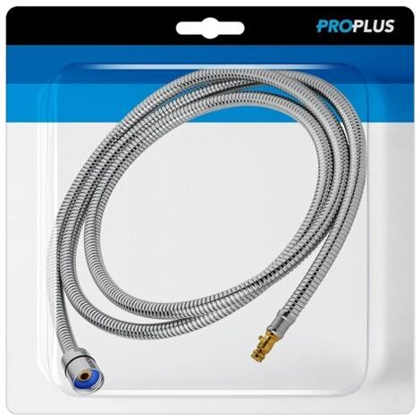 Tubo doccia in metallo, 1,5 m, adattatore girevole da 3/8" a 1/2". (1/5)