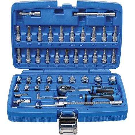 Coffret de Douilles 6,3 mm (1/4) 46 pcs - Acier Résistant - Polyvalence et Praticité, Pro - D-Work