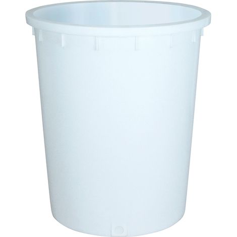 BRB Rundtonne für Gewerbe & Industrie – hygienisch, stabil, stapelbar, vielseitig (weiß, 200 Liter)