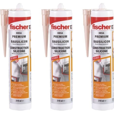 Fischer Bausilicon DBSA 310 gris béton lot de 3 - 573643