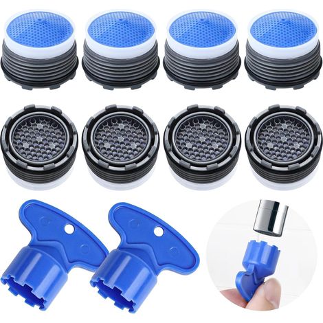 Mousseur Robinet M18.5 - 8 Pièces Salle de Bain Cuisine, 2 Clés Incluses pour Filtre Aérateur et Économie d'Eau (1/5)