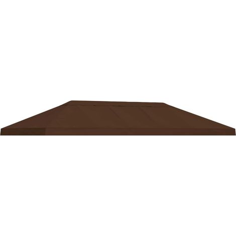 Gazebo Canopy Cover 6 x 3 m Brown Polyester 190 vidaXL (1/5)