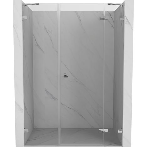 Mexen Lunar Duschtür, rechts angeschlagen, 130 cm, transparent, Chrom - 834S-130-050-01-00-P (1/5)