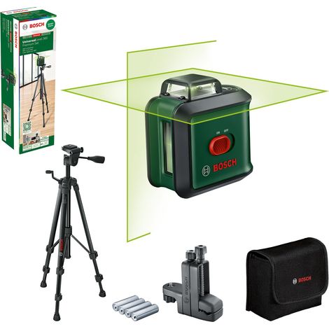Laser lignes UniversalLevel 360 avec trépied et pince universelle MM 3 (laser lignes vertical et horizontal avec laser à 360° pour un alignement dans toute la pièce, dans boîte carton) (1/5)