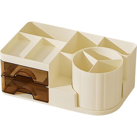 Organisateur Rotatif - 360° - Boîte Cosmétique Transparente - Grande Capacité - Pour Salle De Bain Et Chambre - 1 Pièce (1/5)