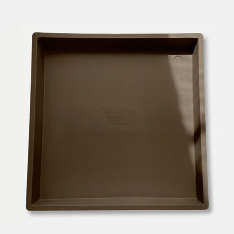 Soucoupe carrée d'extérieur en polyéthylène - Marron (1/2)