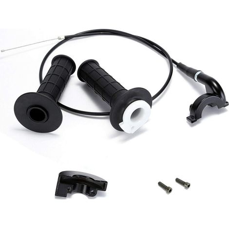 Kit de poignée d'accélérateur pour motos - Poignée universelle 7/8 avec câble d'accélérateur, idéale pour motos et quads de 110 à 250 cm3 (1/5)