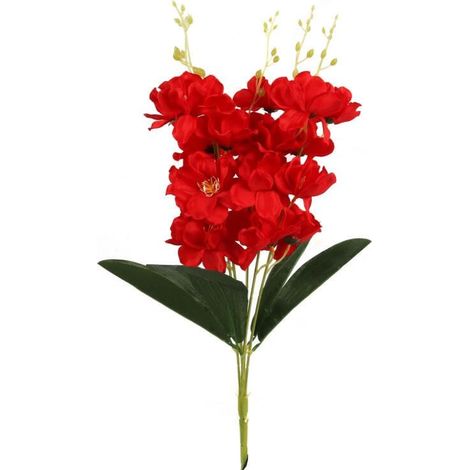 Strauß aus 5 Orchideen, 58 cm, rot (1/3)