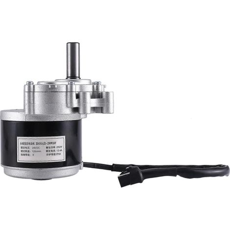 250-W-24-V-120-U/min-Langsamlauf-Bürstenmotor, 44 mm längere Welle (1/5)
