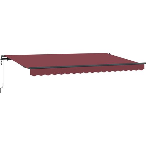 Maison Exclusive - Ausziehbare Markise Bordeauxrot 400 x 200 cm S (1/4)