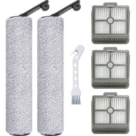 Rouleau de Brosse et Filtre HEPA pour Dreame H12 / H11 Core Aspirateur Accessoires de rechange, 2 Brosse à rouleau de rechange, 3 Filtre de rechange, 1 Brosse de nettoyage (1/5)