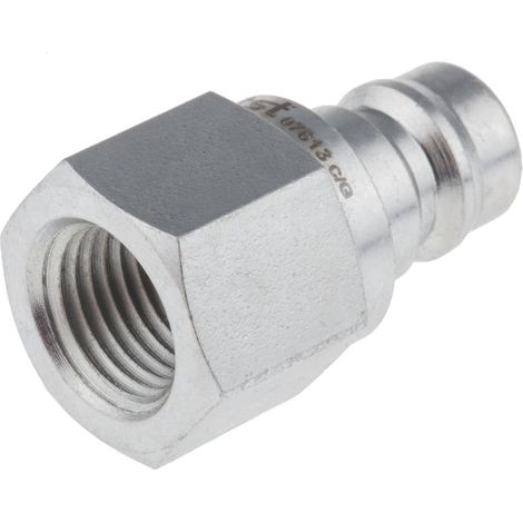 Raccord hydraulique rapide RS PRO, Mâle en Acier 1/4pouces ( Prix pour 1 ) (1/2)