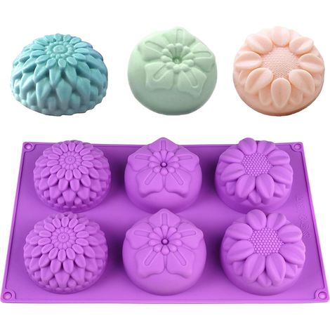 Moule à Savon, Moule Silicone Savon Faits Maison, Moule Silicone Fleur (1/5)