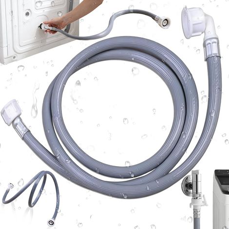 Tuyau D'alimentation en Eau Universel 3/4 Pouce Tuyau D'arrivée D'eau Rallonge Eau 1 m 20 BAR pour Lave-vaisselle Lave-linge Machine à Laver Sèche-linge Avec raccords Filetés (Gris) (1/5)