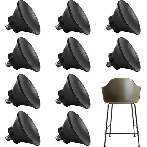 10 Pièces Pieds en Caoutchouc à Visser M8 x 50 mm, Pieds RéGlables pour Meubles, Pieds de Support avec Filetage M8 pour Meubles, Chaises, Tables, CanapéS, Usage Domestique. (1/5)