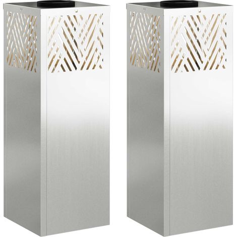 Maison Exclusive - Faro LED solare per sentieri 2 pz Bianco caldo 18 x 18 x 50 cm (1/5)