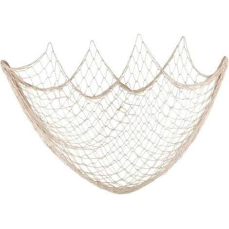 Filet de Peche Decoratif, Décoration Murale Plage, Méditerranéen Style Maison, Décoratif Extérieur Mer Poisson Decoration, pour de Photographie Fête Plage 100cm × 200cm
