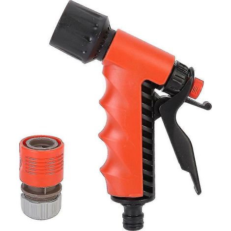 Dual Mode Garden Hose Spray Nozzle - Red & Black (1/4)