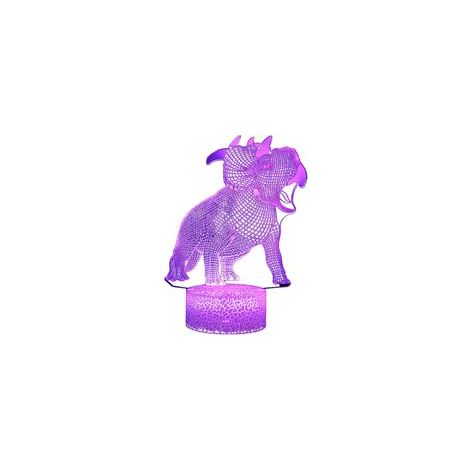 Veilleuse 3D Dinosaure Série - Effet craquelé - 16 couleurs - LC-749 (1/5)