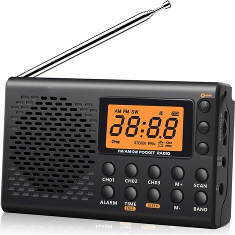 ERICAT Mini Radio À Transistor avec Écran D'affichage LED, Météo (1/5)