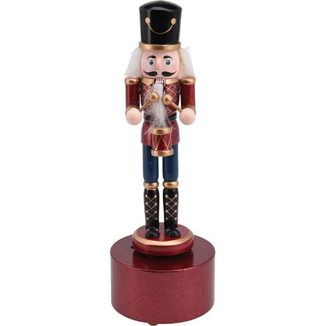 Soldatino schiaccianoci con carillon per decorazioni natalizie 22 cm -Stile 3 (1/4)