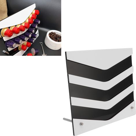 Aufbewahrungsregal aus Acryl für Kaffeekapseln, mit einer Kapazität von 21 Kapseln. (1/5)