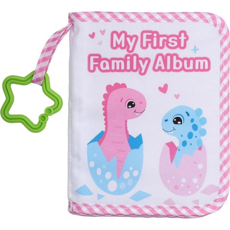 Album Photo pour Bébé, Doux en Polyester Album Photo Enfant Peut Contenir 17pcs Photos de 10,16x15,24cm avec Crochet mon Premier Album Photo de Famille pour Tout-Petit Enfants (Dinosaure) (1/5)