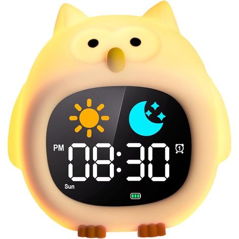 Reloj despertador digital, 24 horas, para niñas, uso infantil, reloj despertador digital para niños, reloj despertador con luz, reloj despertador doble (1/5)