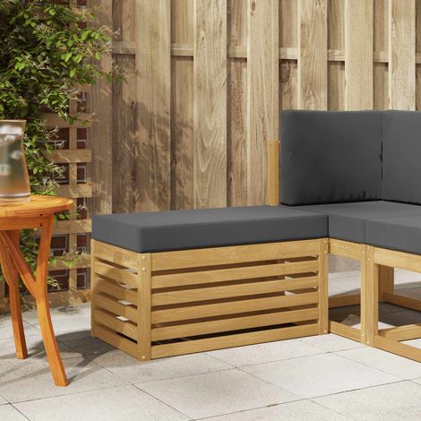 vidaXL Banc de Jardin Blanc 80 x 43 x 45 cm Bois d'Acacia Massif