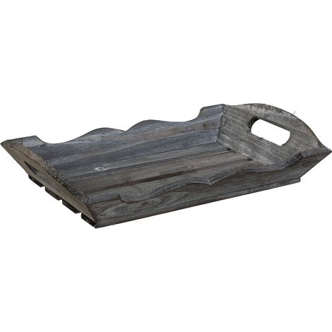 Bandeja de madera gris 32x20x4/6,5 (1/5)
