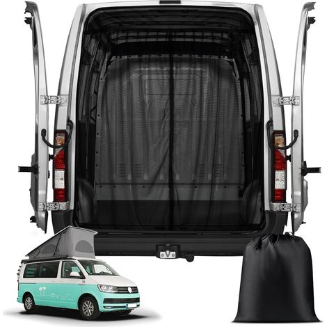 Moustiquaire Magnétique Personnalisée pour VW T6 pour Porte Arrière, Moustiquaire Van pour Porte Arrière, Moustiquaire avec Fermeture éclair sur Porte Centrale,Pour T6 Porte Arrière-61" H x 67" B (1/5)