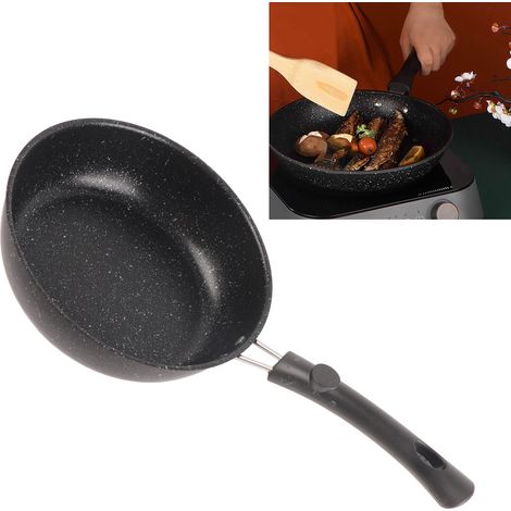 Maifan Antihaft-Steinpfanne, Eierpfanne, für den Hausgebrauch, raucharme Steakpfanne, flacher Antihaftboden, induktionsgeeignet, 20 cm (1/5)
