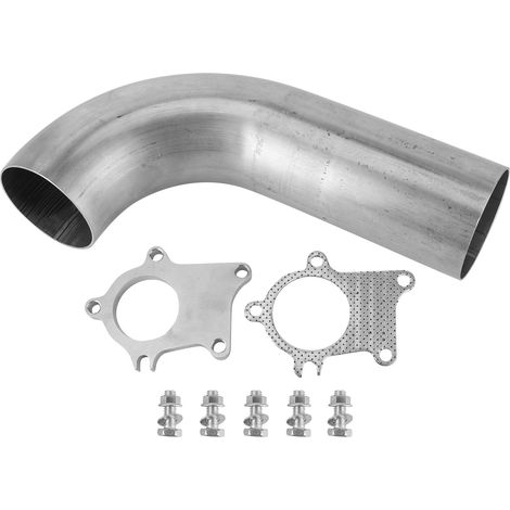 Tuyau de descente de turbocompresseur de 2,5 pouces, coude d'échappement à 90 degrés en acier inoxydable pour bride de turbo à 5 boulons T3/T4