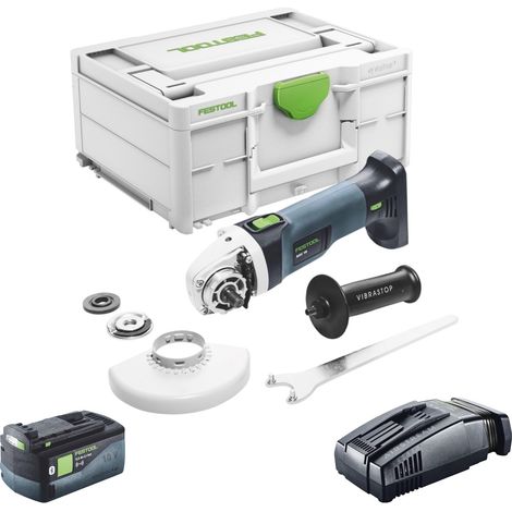Smerigliatrice angolare a batteria Festool AGC 18-125 EB-Basic 18 V 125 mm brushless + 1x batteria ricaricabile 5,0 Ah + caricatore rapido + systainer (1/5)