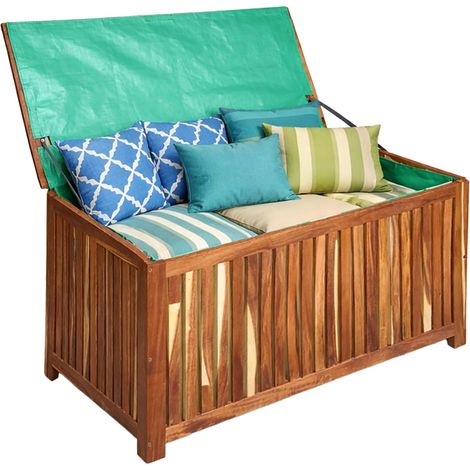 Acacia garden storage box medium - natural wood 229384395 (1/5)