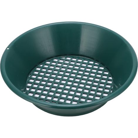 batée à or empilable de 13,3 pouces, disque de tamisage à mailles, convient pour le lavage des minerais, verte. (1/5)