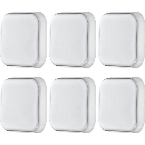 Türstopper und Wandschoner (4,2 cm) – 6er-Pack – Selbstklebend, aus Gummi, rautenförmig, mit runden Schonern für Türgriffe geeignet für Möbel, Schranktüren und Homeoffice – Transparent (1/5)