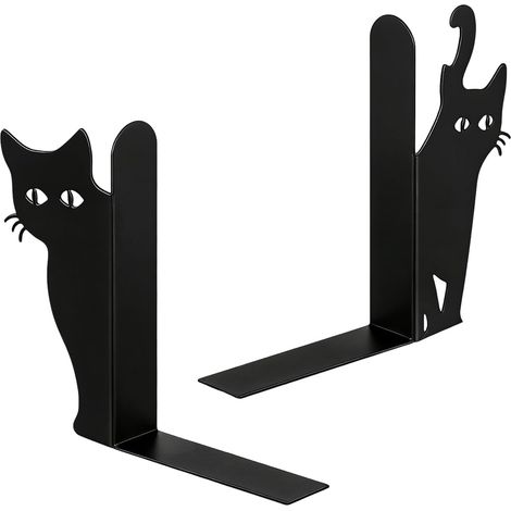CCYKXALot de 2 serre-livres en forme d'animal en métal avec Serre-livres adorables pour maison, chambre, étagère, bibliothèque, amateurs de lecture (1/5)
