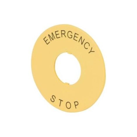 PLAQUETTE JAUNE BOUTON URGENCE GEWISS GW74523