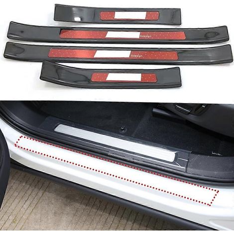 Accessoires pour Volvo XC60 2018-2022 : protection de seuil de porte et de pédale, cache-plaque de protection, pièces automobiles, 4 pièces ( ) (1/5)