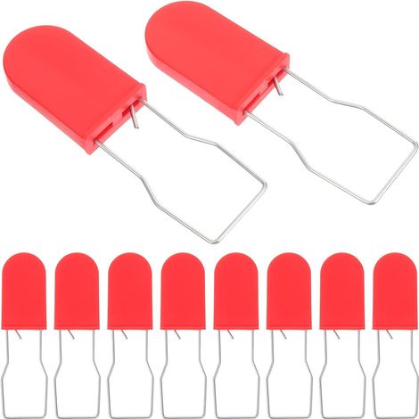 50 Pièces Scellés de Sécurité en Plastique Rouge Fil Métallique, Application Rapide et Usage Unique, pour Équipements et Vêtements, Anti-effraction et Anti-manipulation (1/5)