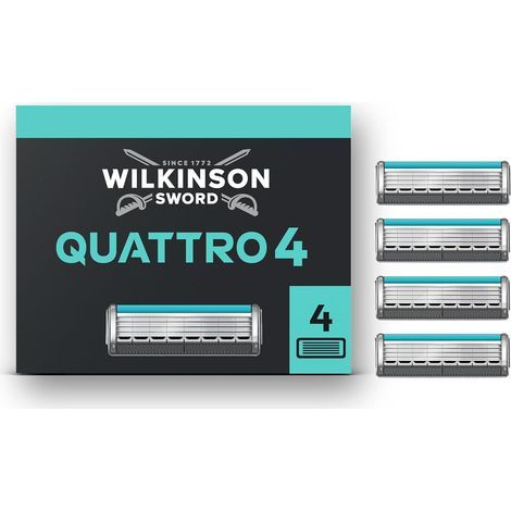 Quattro Titanium Sensitive Lames de Rasoir pour Homme, Standard, 4 Unité (Lot de 1) (1/5)