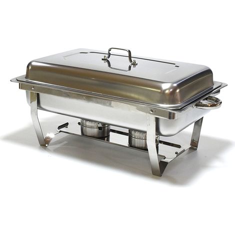 Chauffe-plats buffet à 2 plateaux en acier inoxydable pour hôtels et restaurants (1/5)